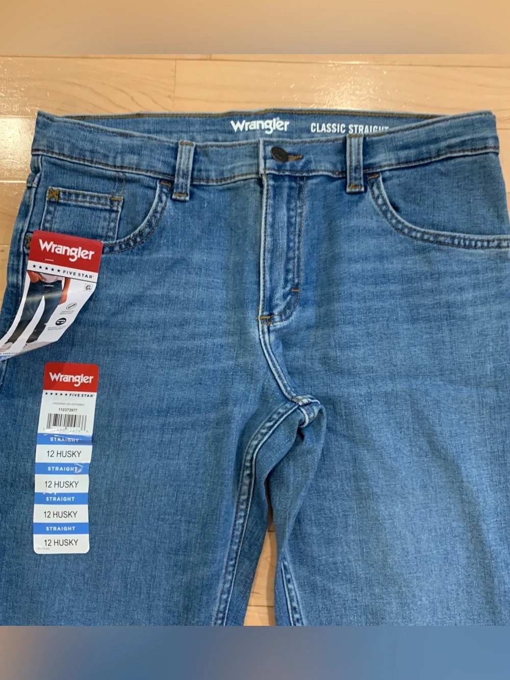 New! Wrangler Youth Boys Jeans – Size 12 Husky – Lot of 2 Classic Straight Pants